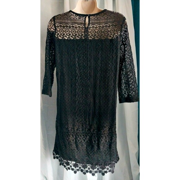Anthropologie Everly Black Lace Dress Size Medium - Picture 2 of 5